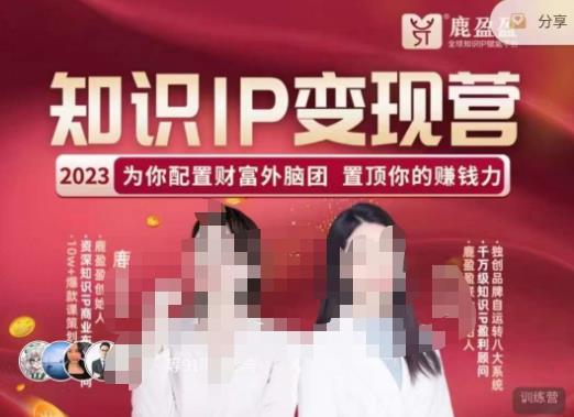 鹿盈盈-知识IP变现实操营，​普通人可复制的知识产品落地实操课，​带你打通知识IP变现底层逻辑-学习笔记资源库