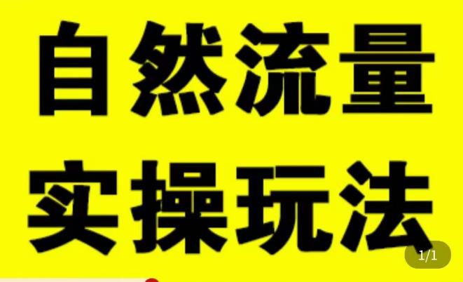 拼多多自然流量天花板，拼多多自然流的实操玩法，自然流量是怎么来的，如何开车带来自然流等知识-学习笔记资源库