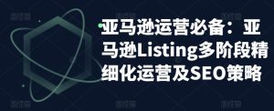 亚马逊运营必备：亚马逊Listing多阶段精细化运营及SEO策略-学习笔记资源库
