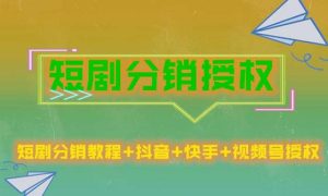 短剧分销授权,收益稳定,门槛低(视频号,抖音,快手)-学习笔记资源库