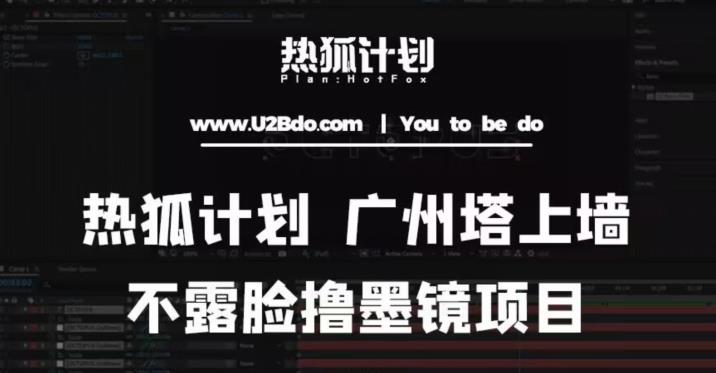 热狐计划抖音无人直播广州塔上墙，不露脸撸墨镜项目（素材+教程+插件）-学习笔记资源库