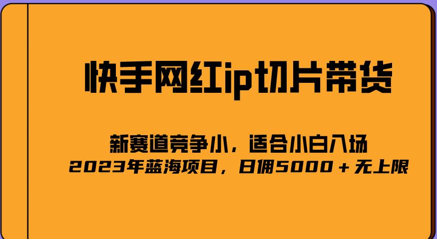 2023爆火的快手网红IP切片，号称日佣5000＋的蓝海项目，二驴的独家授权-学习笔记资源库