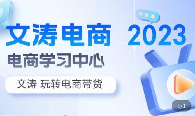文涛电商·7天零基础自然流起号，​快速掌握店铺运营的核心玩法，突破自然展现量，玩转直播带货-学习笔记资源库