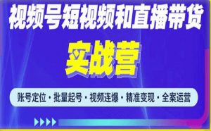 2023最新微信视频号引流和变现全套运营实战课程,小白也能玩转视频号短视频和直播运营-学习笔记资源库