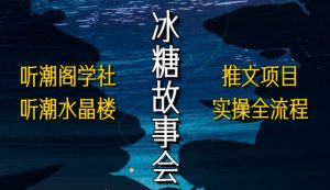 听潮阁学社听潮水晶楼抖音冰糖故事会项目实操,小说推文项目实操全流程,简单粗暴!-学习笔记资源库