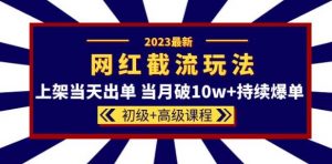 2023网红·同款截流玩法【初级+高级课程】上架当天出单当月破10w+持续爆单-学习笔记资源库