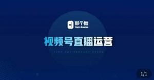 那个腾·视频号直播运营,视频号直播推流逻辑/流量渠道解析/直播起号攻略/直播实操技巧-学习笔记资源库