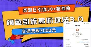 亲测日引50+精准粉，闲鱼引流高阶玩法3.0，实操变现3000元【揭秘】-学习笔记资源库
