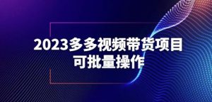 2023多多视频带货项目,可批量操作【保姆级教学】【揭秘】-学习笔记资源库