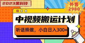 外面卖2980元2023黑科技操作中视频撸收益,听话照做小白日入300+-学习笔记资源库