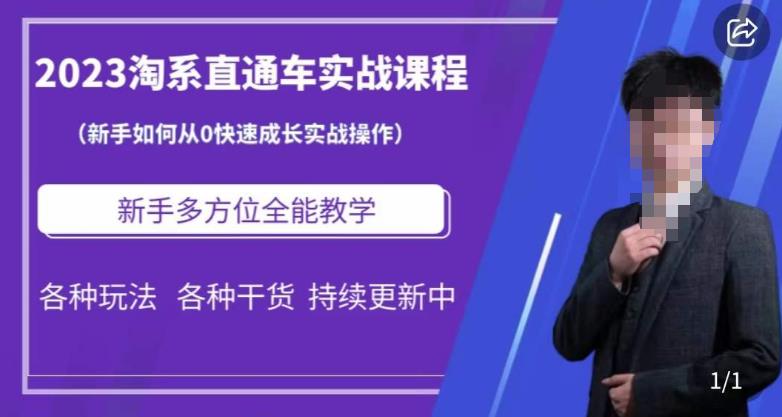 2023淘系直通车保姆式运营讲解，新手如何从0快速成长实战操作，新手多方位全能教学-学习笔记资源库