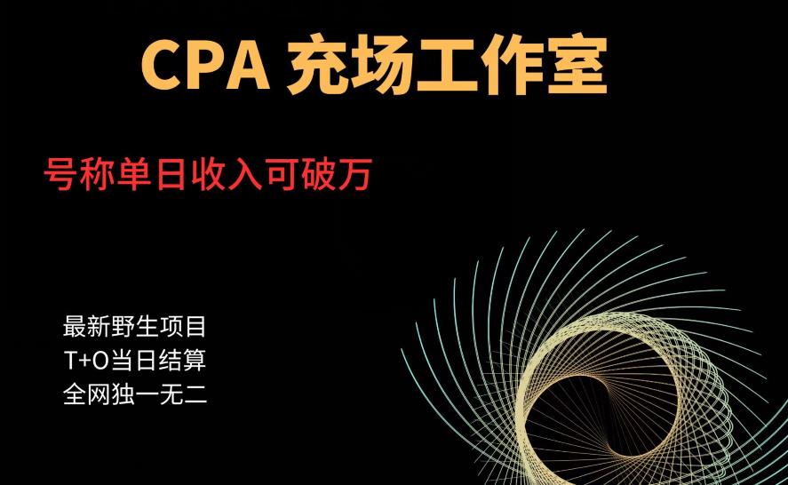 cpa充场工作室，号称单日收入10000+（揭秘）-学习笔记资源库