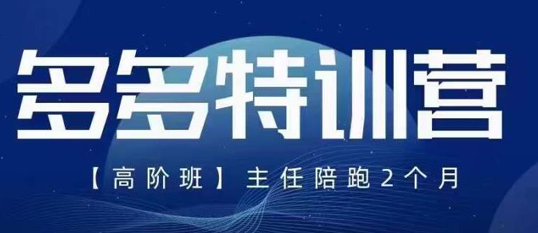 纪主任·5月最新多多特训营高阶班，玩法落地实操，多多全掌握-学习笔记资源库