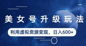 美女号升级玩法，利用虚拟资源变现，日入600+（教程+素材）【揭秘】-学习笔记资源库