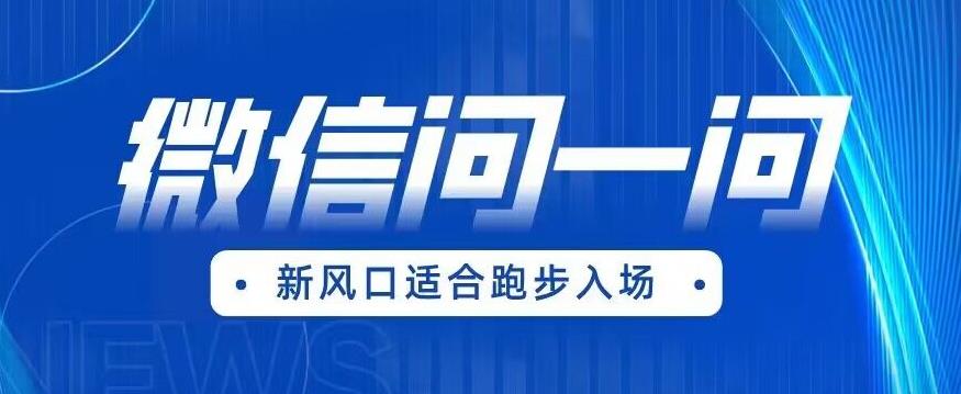 全网首发微信问一问新风口变现项目（价值1999元）【揭秘】-学习笔记资源库