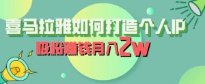 喜马拉雅如何打造个人IP,吸粉赚钱月入2W【揭秘】-学习笔记资源库