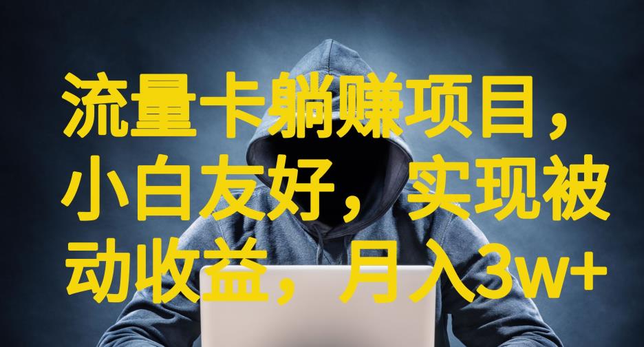 流量卡躺赚项目，小白友好，开设后台，实现被动收益，只要出卡，就能一直赚钱，利润高昂【揭秘】-学习笔记资源库