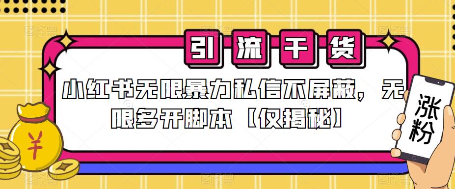 小红书无限暴力私信不屏蔽，无限多开脚本【仅揭秘】-学习笔记资源库