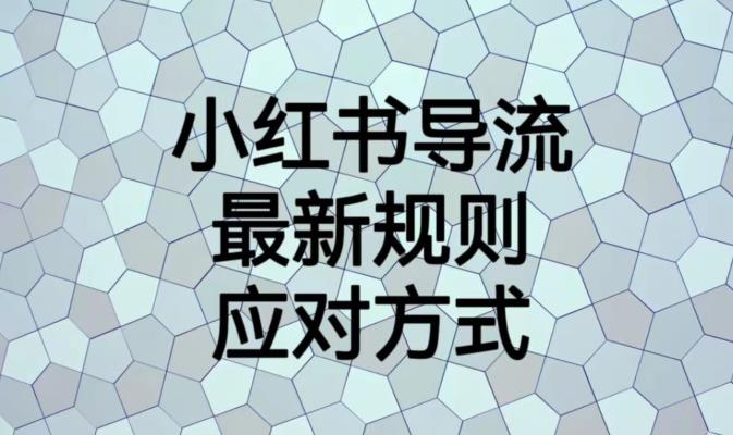 小红书导流最新规则应对方式【揭秘】-学习笔记资源库