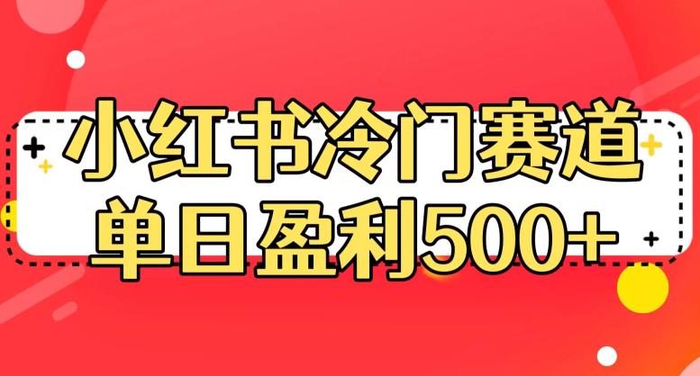 小红书冷门赛道，单日盈利500+【揭秘】-学习笔记资源库