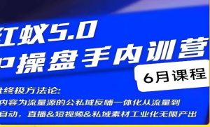 红蚁5.0IP操盘手内训营,IP操盘终极方法论-学习笔记资源库