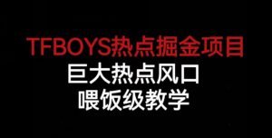TFBOYS热点掘金项目,巨大热点风口,喂饭级教学-学习笔记资源库