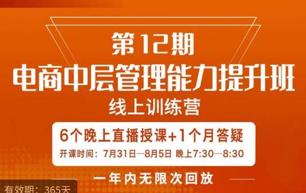 陈少珊·电商中层管理能力提升班，学习对象-电商公司各个岗位的主管，20人人以内的电商公司老板-学习笔记资源库