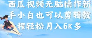 西瓜视频搞笑号,无脑操作新手小白也可月入6K-学习笔记资源库