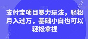 支付宝项目暴力玩法，轻松月入过万，基础小白也可以轻松拿捏【揭秘】-学习笔记资源库