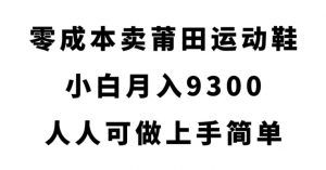 零成本卖莆田运动鞋,小白月入9300,人人可做上手简单【揭秘】-学习笔记资源库