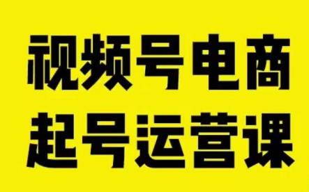 视频号电商起号运营课，教新人如何自然流起号，助力商家0-1突破-学习笔记资源库