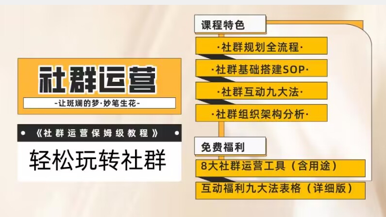 【社群运营】保姆式教程：九大互动法，八款社群运营工具助你轻松玩转社群【揭秘】-学习笔记资源库
