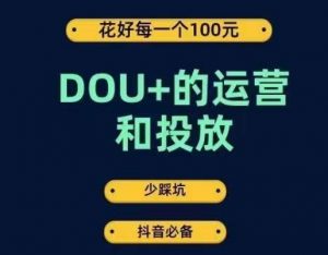 DOU+的运营和投放,花1条DOU+的钱,成为DOU+的投放高手,少走弯路不采坑-学习笔记资源库