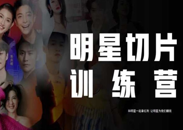 王子·明星切片线上训练营（2023），和明星一起拿红利，让明星为我们赚钱-学习笔记资源库