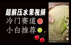 超冷门抖音赛道，水果解压视频0风险，非常容易爆火【揭秘】-学习笔记资源库