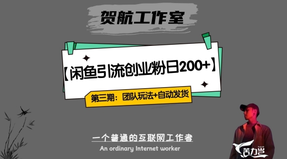 第三期：暴力引流，无脑搬运，闲鱼创业粉引流一天200+，更新全自动发货的团队闭环模式【揭秘】-学习笔记资源库