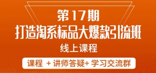 南掌柜-第17期打造淘系标品大爆款，5天线上课-学习笔记资源库