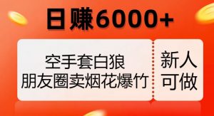 空手套白狼，朋友圈卖烟花爆竹，日赚6000+【揭秘】-学习笔记资源库