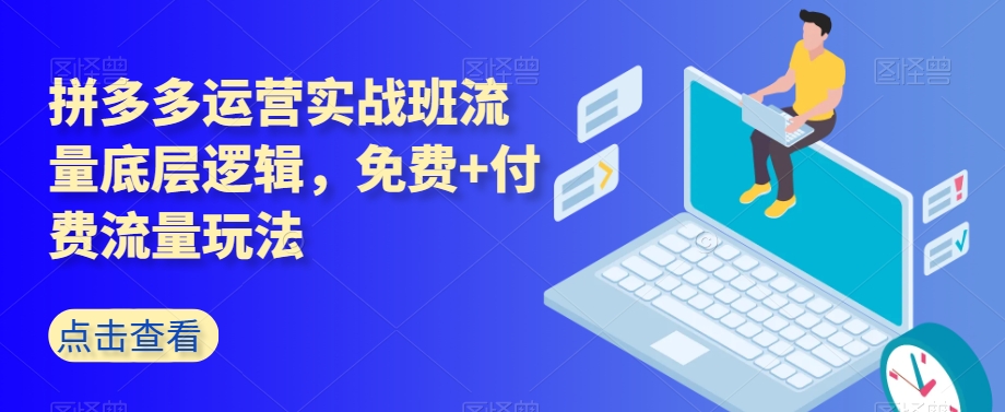 拼多多运营实战班流量底层逻辑，免费+付费流量玩法-学习笔记资源库