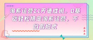 淘系运营21天速成班,0基础轻松搞定淘系运营,不做假把式-学习笔记资源库