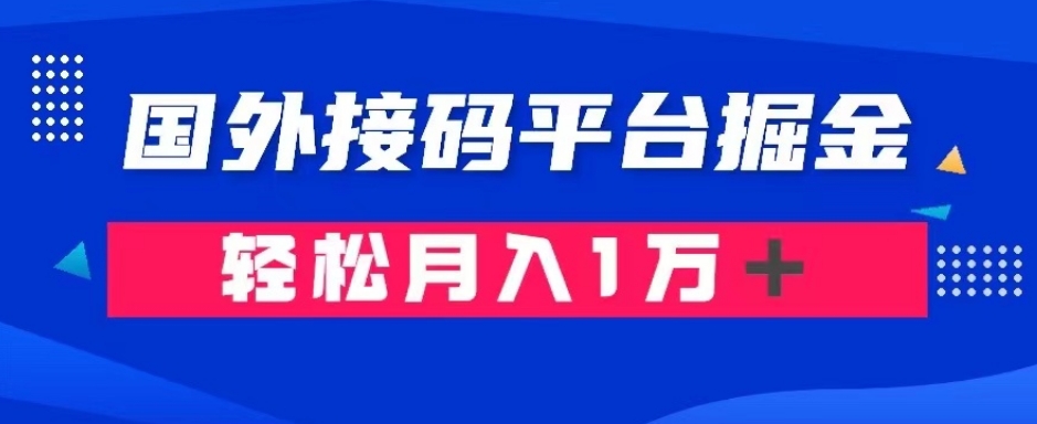 通过国外接码平台掘金：成本1.3，利润10＋，轻松月入1万＋【揭秘】-学习笔记资源库