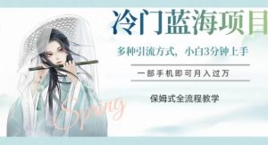 冷门蓝海项目，操作简单，小白3分钟上手，多种引流方式，保姆式全流程教学【揭秘】-学习笔记资源库