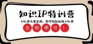 知识IP特训营 :小红书-流量变现,带你轻松玩转小红书(23节视频课)-学习笔记资源库