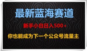 最新蓝海赛道,新手小白日入500+,你也能成为下一个公众号流量主【揭秘】-学习笔记资源库