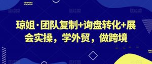 琼姐·团队复制+询盘转化+展会实操,学外贸,做跨境-学习笔记资源库