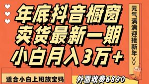外面收费6890元年底抖音橱窗卖货最新一期,小白月入3万,适合小白上班族宝妈【揭秘】-学习笔记资源库