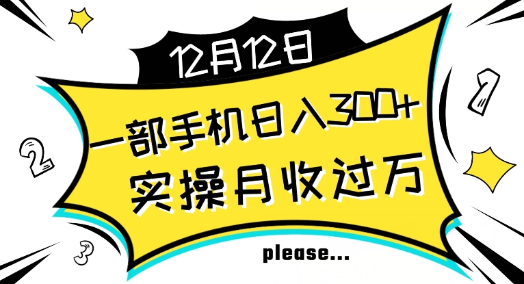 【全网变现首发】新手实操单号日入500+，渠道收益稳定，项目可批量放大【揭秘】-学习笔记资源库