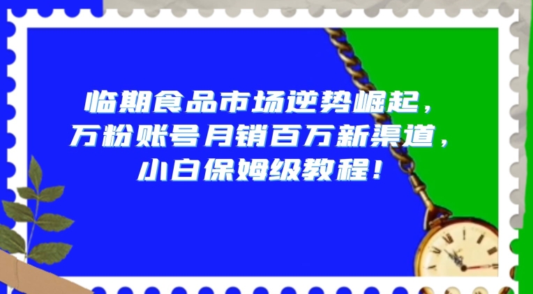 临期食品市场逆势崛起，万粉账号月销百万新渠道，小白保姆级教程【揭秘】-学习笔记资源库