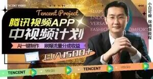 冷门项目，腾讯视频中视频计划，AI一键制作，刷爆流量分成，日收益2000+【揭秘】-学习笔记资源库