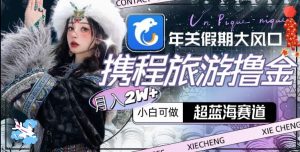 年关假期大风口,携程旅游撸金,超蓝海赛道,月入2w+【揭秘】-学习笔记资源库